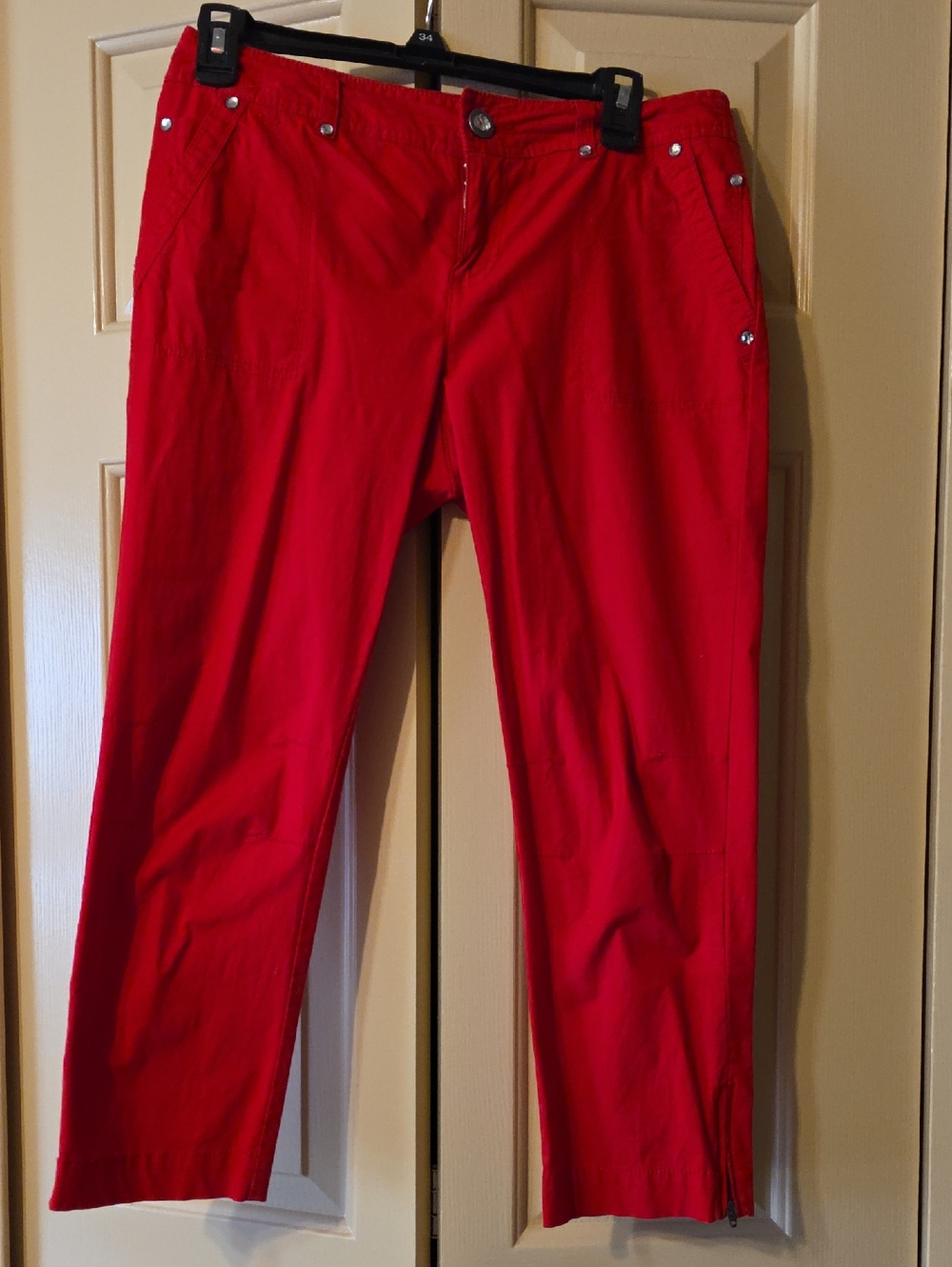 INC International Concepts Bright Red Women's Capris